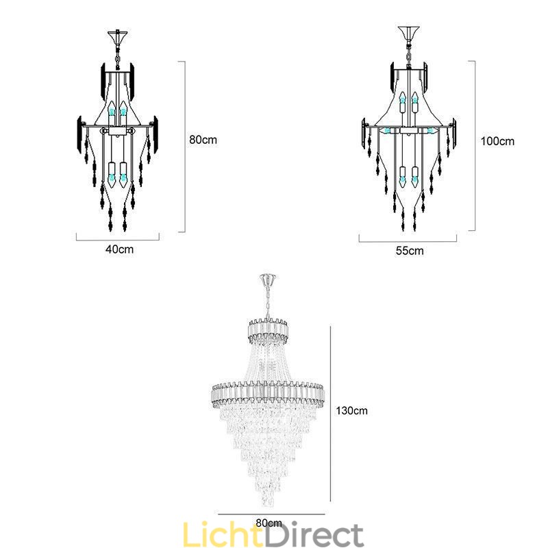 Luxe gouden hanglamp kristal plafondlamp armatuur