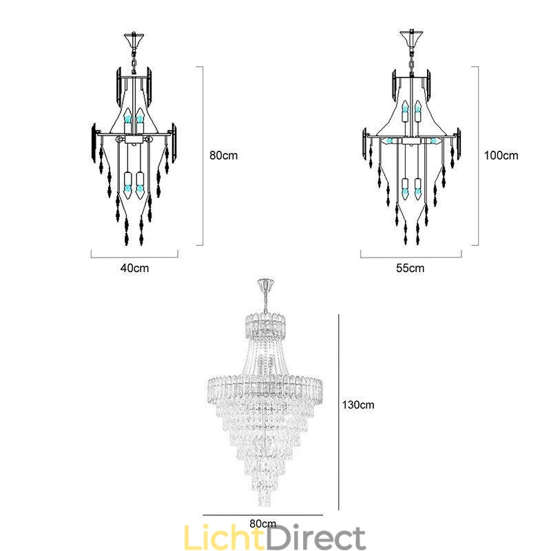 Conische kristallen hanglamp Elegante hanglamp