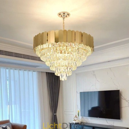 Moderne elegante kristallen hanglamp kegelvormige plafondlamp Moderne elegante kristallen hanglamp kegelvormige plafondlamp