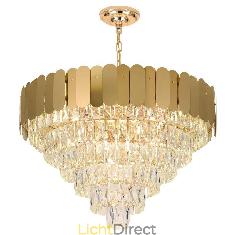 Moderne elegante kristallen hanglamp kegelvormige plafondlamp