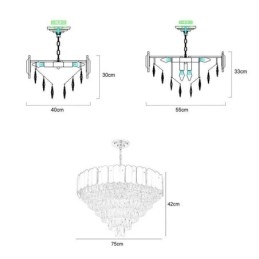 Moderne elegante kristallen hanglamp kegelvormige plafondlamp