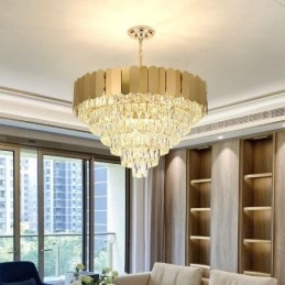 Moderne elegante kristallen hanglamp kegelvormige plafondlamp