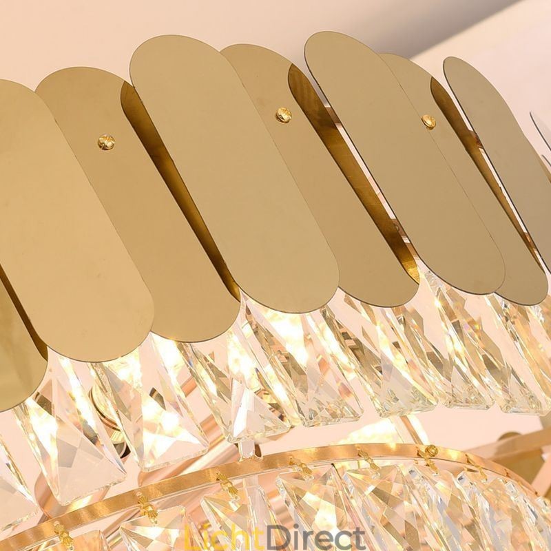 Moderne elegante kristallen hanglamp kegelvormige plafondlamp