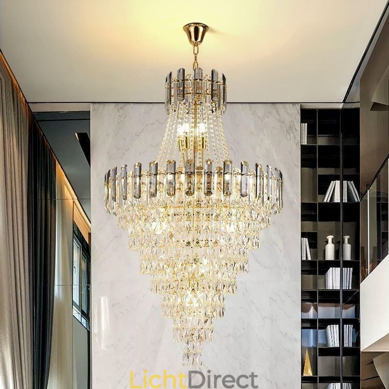Moderne elegante kristallen hanglamp conische hanglamp