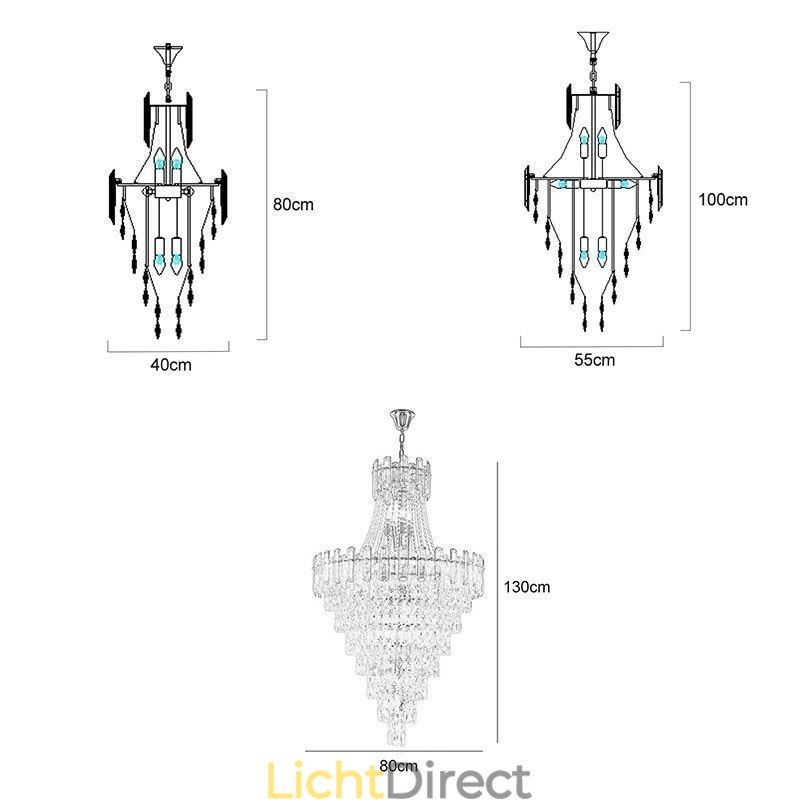 Moderne elegante kristallen hanglamp conische hanglamp