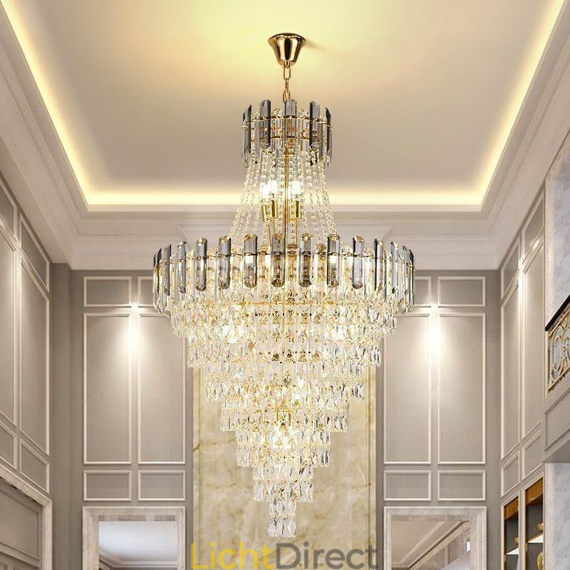 Moderne elegante kristallen hanglamp conische hanglamp