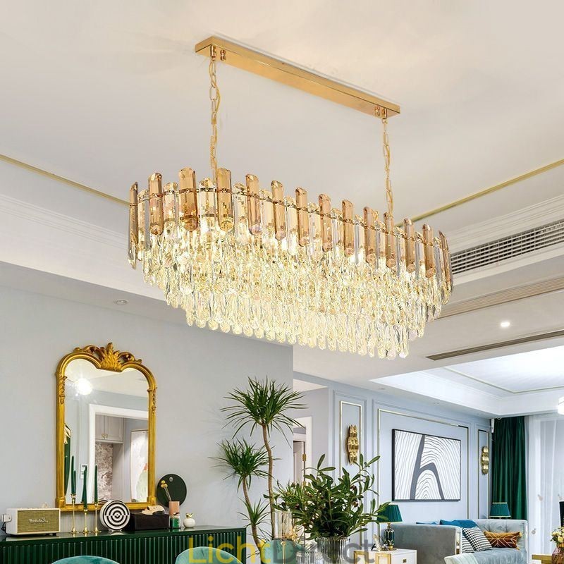 Moderne kristallen hanglamp ovale plafondlamp