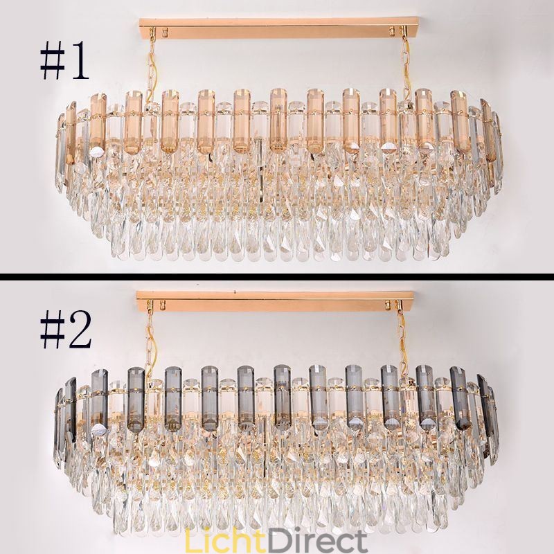 Moderne kristallen hanglamp ovale plafondlamp