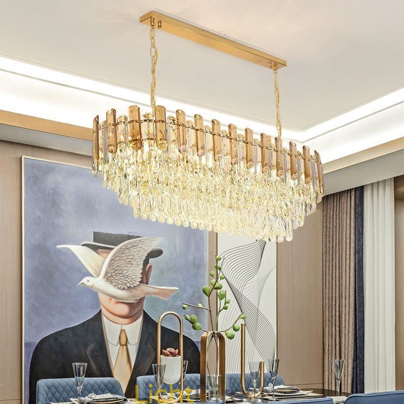 Moderne kristallen hanglamp ovale plafondlamp
