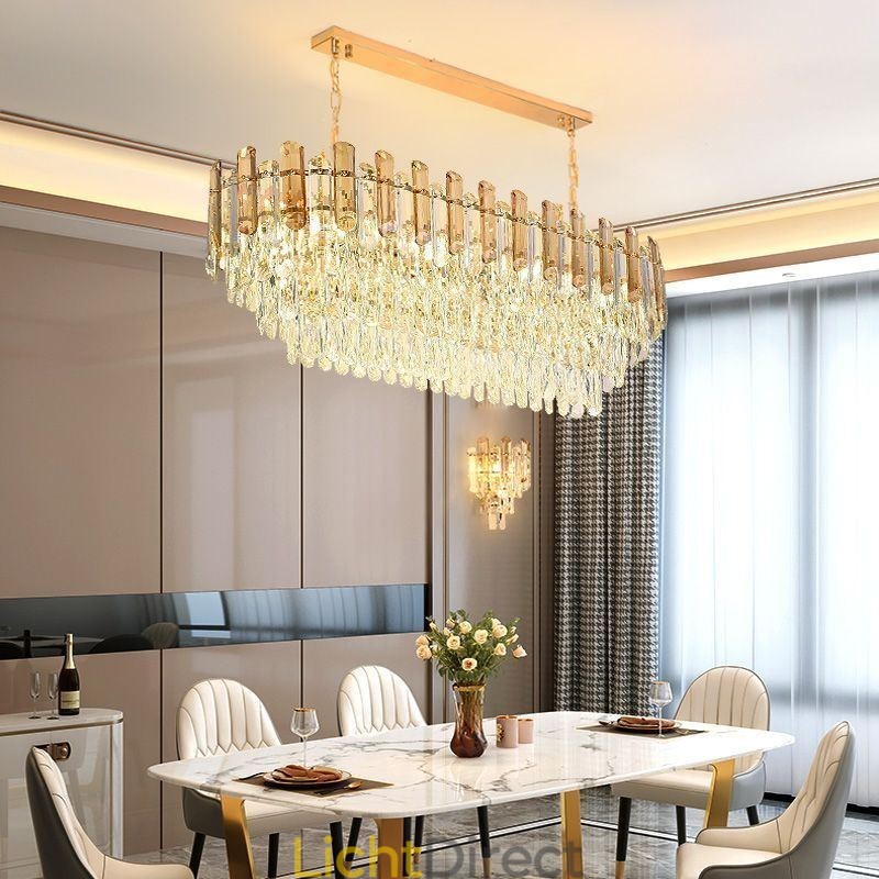 Moderne kristallen hanglamp ovale plafondlamp