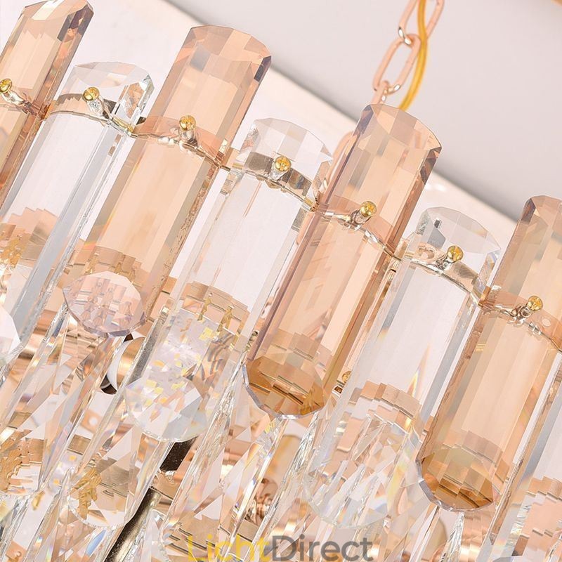 Moderne kristallen hanglamp ovale plafondlamp