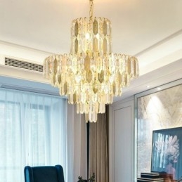 Moderne kristallen hanglamp, eigentijdse plafondlamp