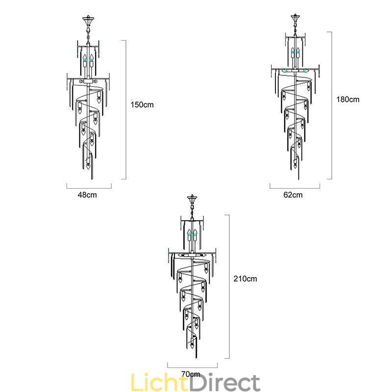 Europese hanglamp kristal hanglamp trap hal