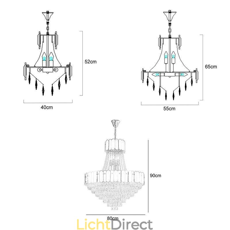 Moderne Kristal Goud K9 Hangende Plafondlamp