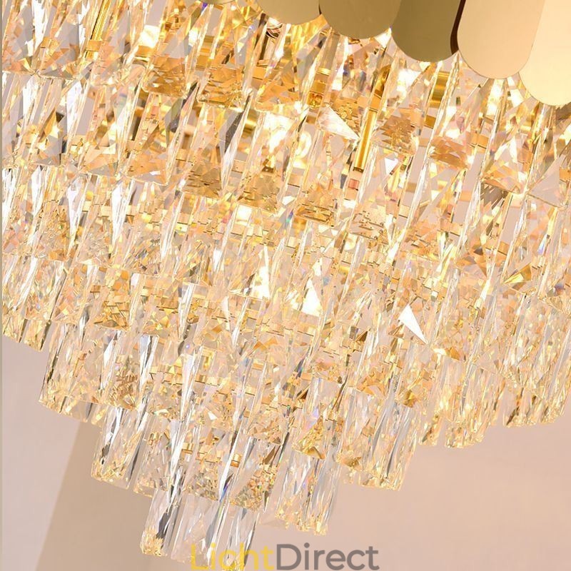 Moderne Kristal Goud K9 Hangende Plafondlamp