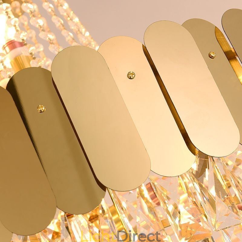 Moderne Kristal Goud K9 Hangende Plafondlamp