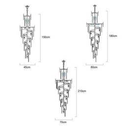 Europese Kristallen Hoge Plafond Hanglamp Trap