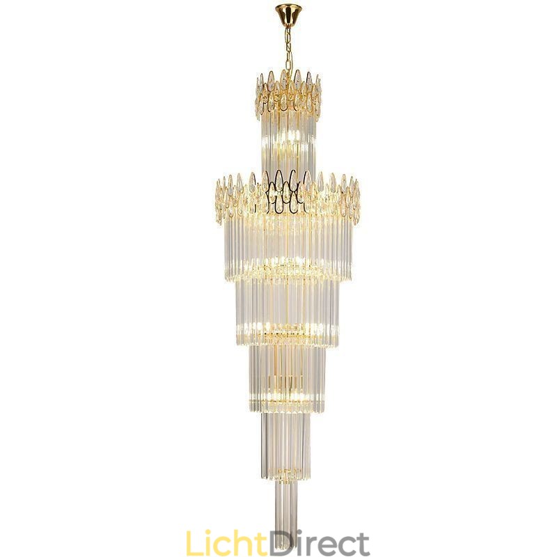 Moderne spectaculaire hoge plafond hanglamp trap