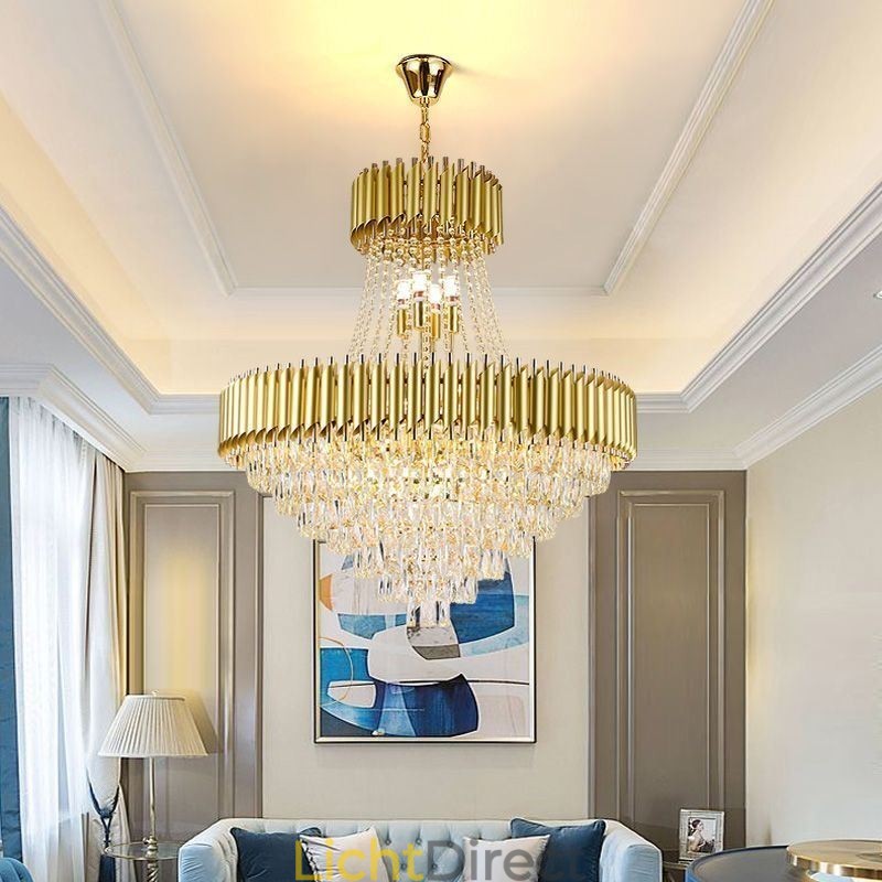 Moderne kristallen hanglamp ronde plafondlamp hanglampen