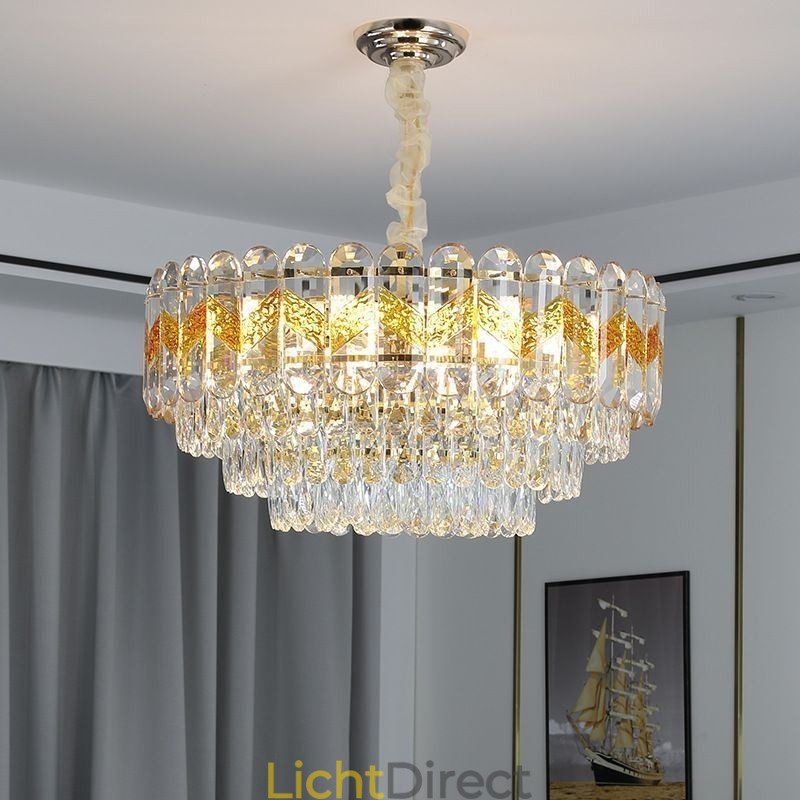 Luxe hanglamp kristal plafondverlichtingsarmatuur 9 12 16 lampen