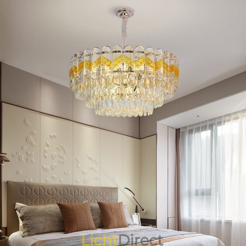 Luxe hanglamp kristal plafondverlichtingsarmatuur 9 12 16 lampen