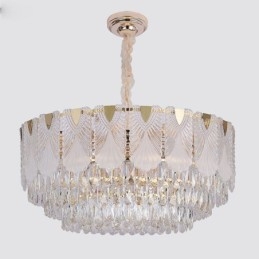 Kristallen hanglamp kant ronde plafondverlichtingsarmatuur