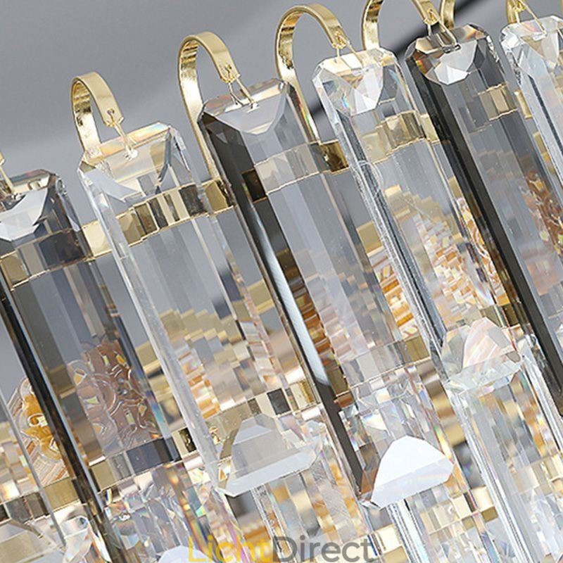 Rechthoekige hanglamp Kristallen plafondlamp