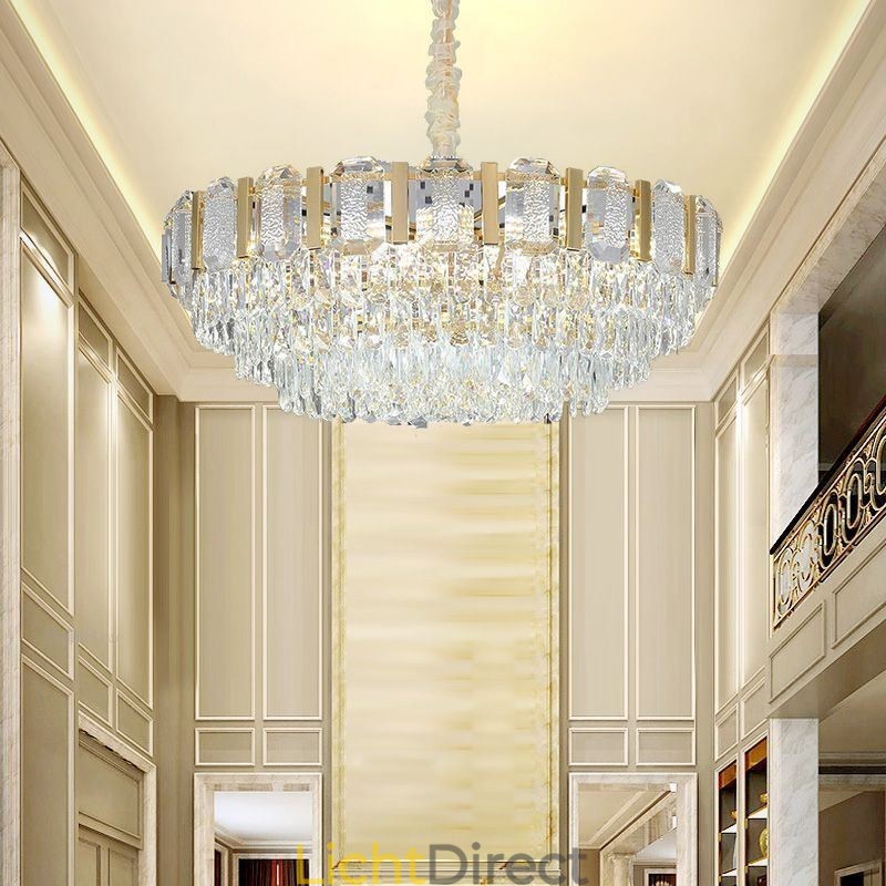 Kristallen hanglamp ronde plafondlamp
