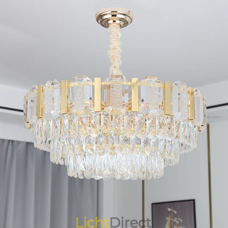 Kristallen hanglamp ronde plafondlamp
