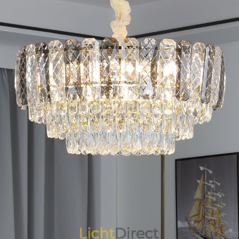 Europese hanglamp kristal ronde plafondlamp