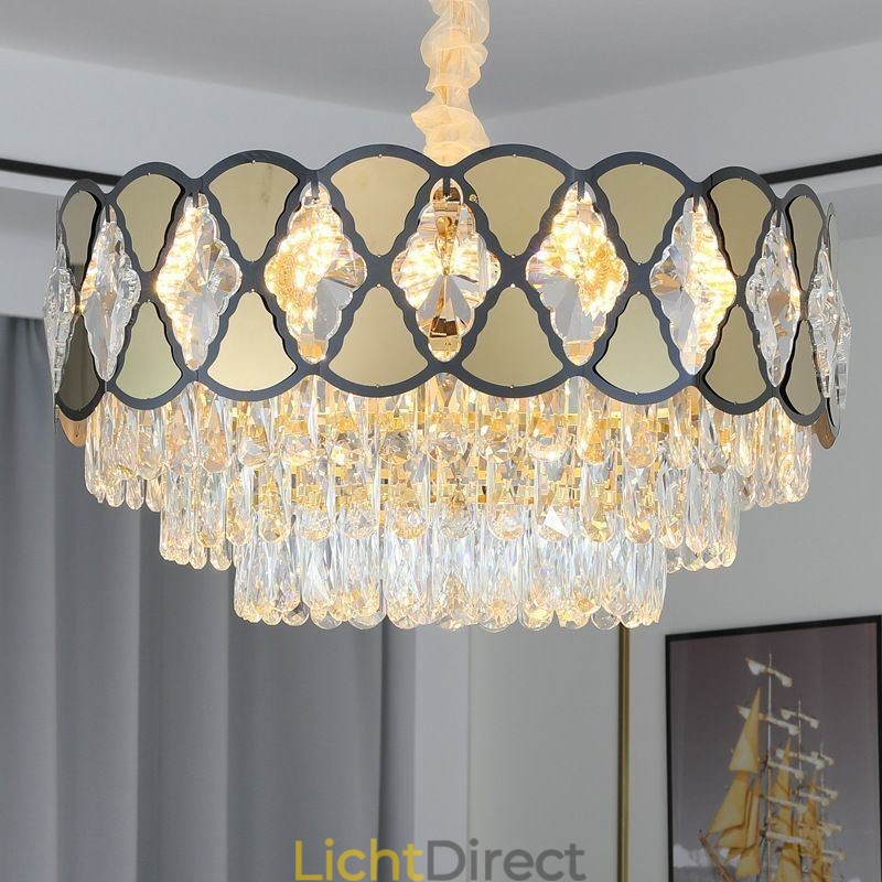Kristallen hanglamp moderne kanten plafondlamp armaturen