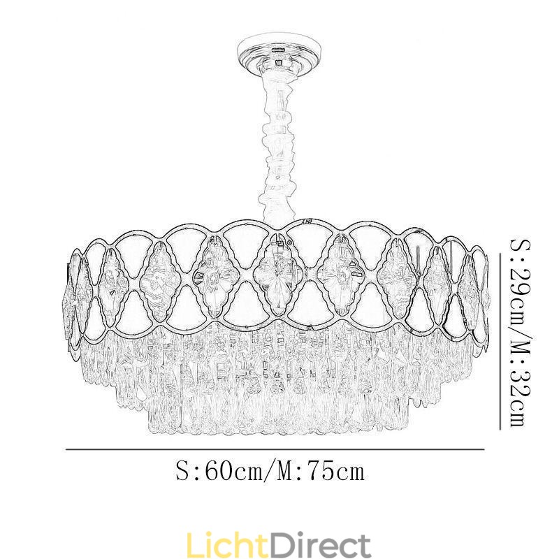 Kristallen hanglamp moderne kanten plafondlamp armaturen