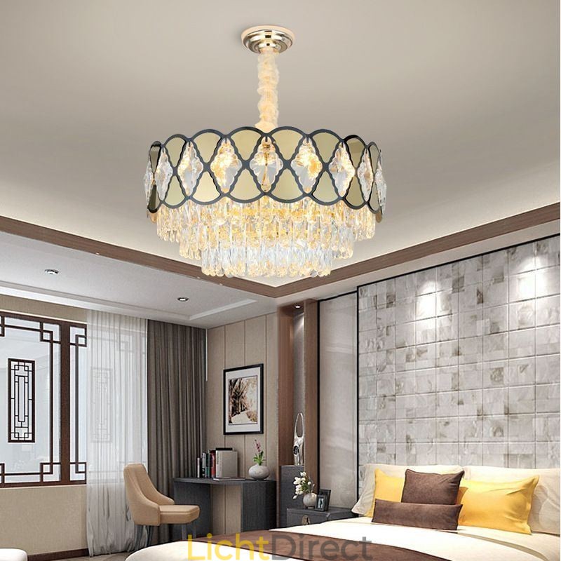 Kristallen hanglamp moderne kanten plafondlamp armaturen