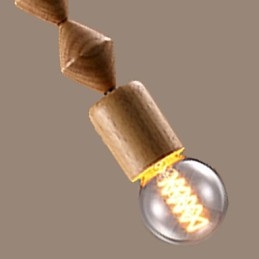 Traditionele klassieke mini-stijl houten bamboe kroonluchter