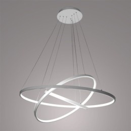 Moderne hanglamp aluminium zwart 3 ring hanglamp