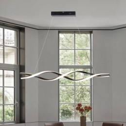 Moderne hanglamp Zwarte golfvormige hanglampen