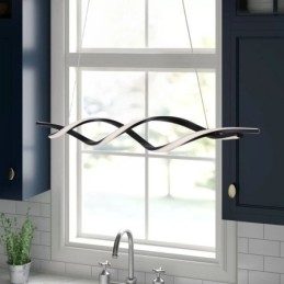 Moderne hanglamp Zwarte golfvormige hanglampen