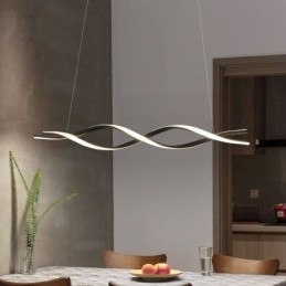 Moderne hanglamp Zwarte golfvormige hanglampen