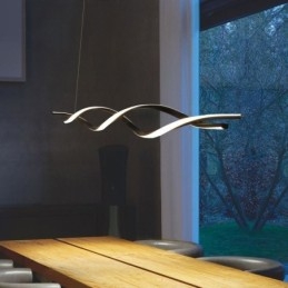 Moderne hanglamp Zwarte golfvormige hanglampen
