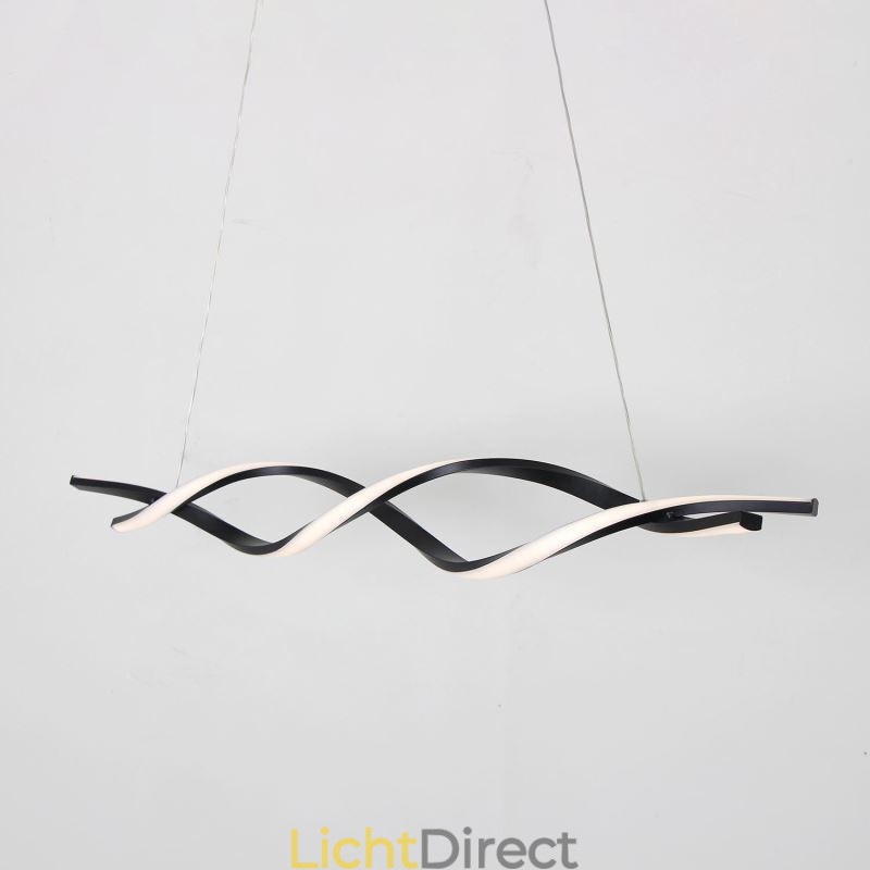 Moderne hanglamp Zwarte golfvormige hanglampen