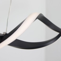Moderne hanglamp Zwarte golfvormige hanglampen