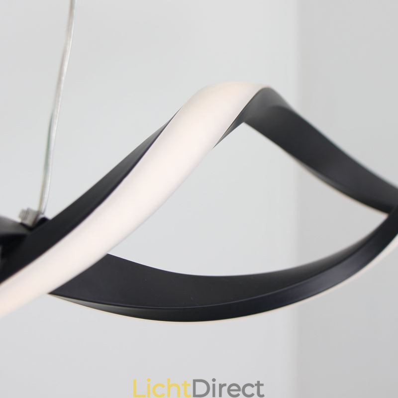 Moderne hanglamp Zwarte golfvormige hanglampen