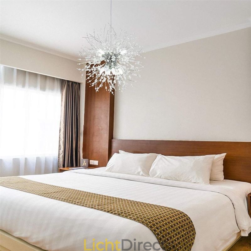 Vuurwerk kroonluchter 8 lampen paardenbloem hanglamp