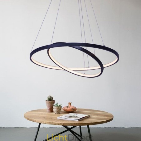 Moderne eenvoudige hanglamp van aluminium met dubbele ring Moderne eenvoudige hanglamp van aluminium met dubbele ring