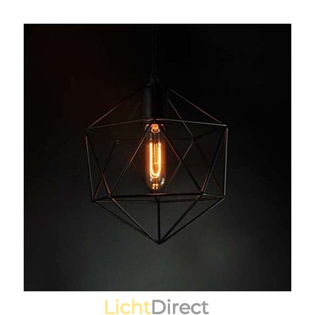 Europese stijl vintage kroonluchter in ruitvorm zwart