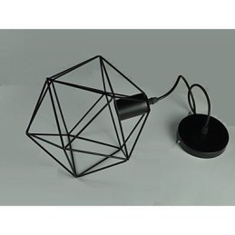 Europese stijl vintage kroonluchter in ruitvorm zwart