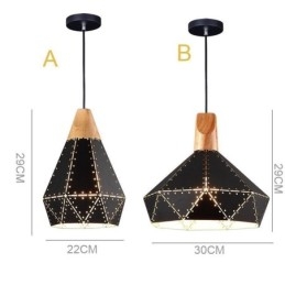 Industriële Retro Vintage Hanglamp Holle Lampenkap
