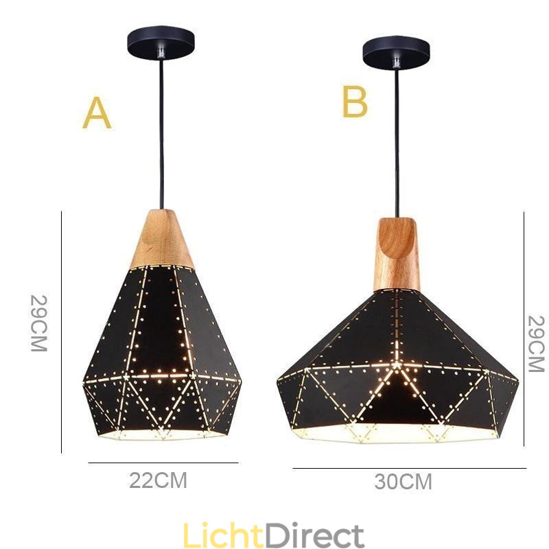 Industriële Retro Vintage Hanglamp Holle Lampenkap