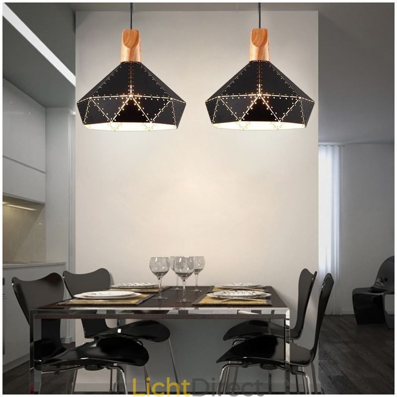 Industriële Retro Vintage Hanglamp Holle Lampenkap