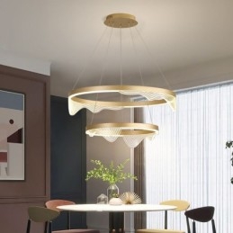 Golden Wave Ripple Hanglamp Plafondlamp 2 Lichten
